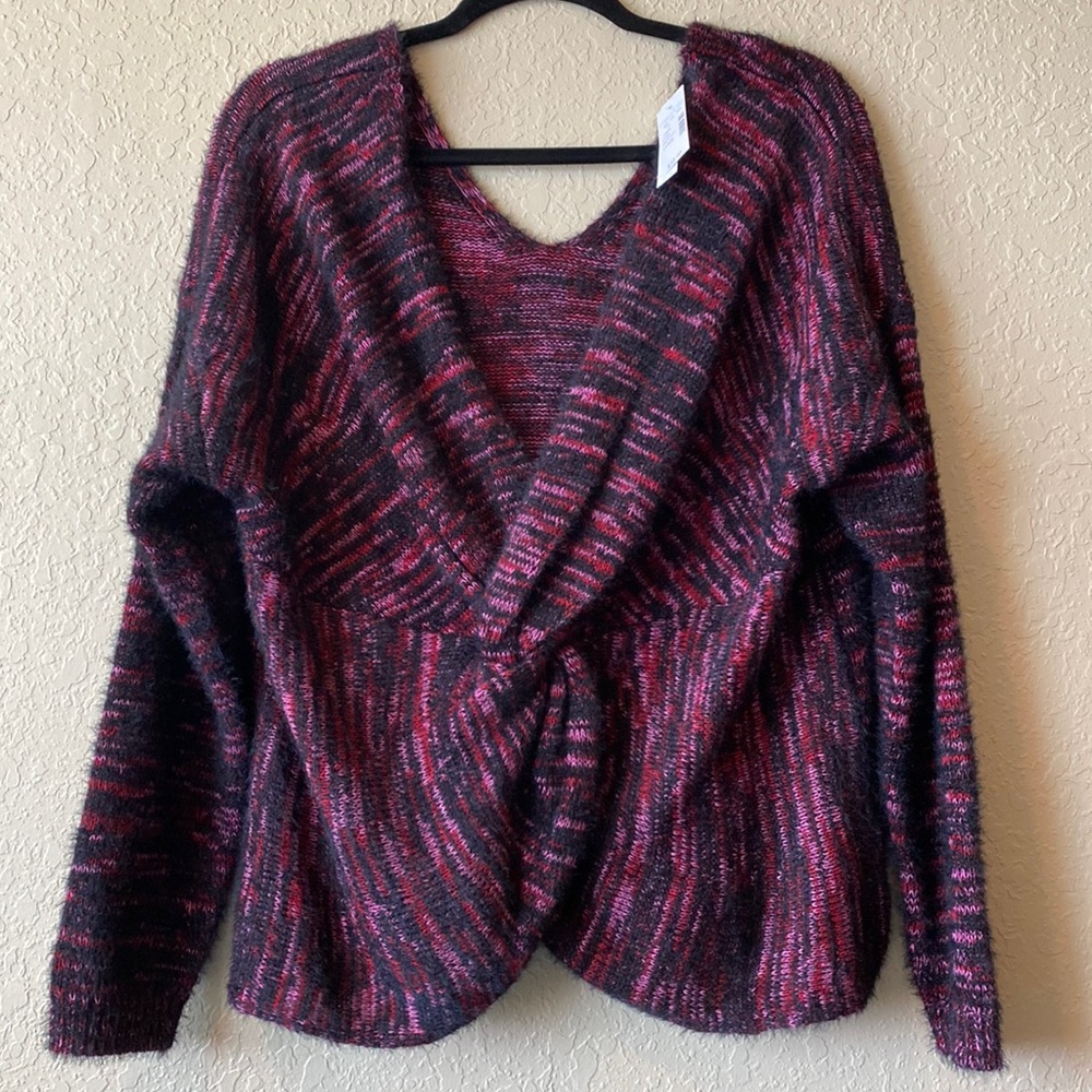 NWT Maurices Reversible Wrap Sweater Top